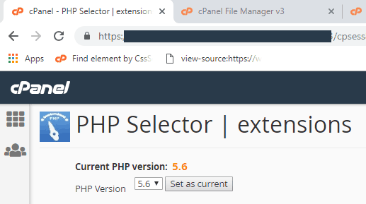 Change PHP version from 7.1 to 5.6