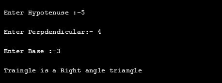 C++ program to check if Triangle is right angle triangle