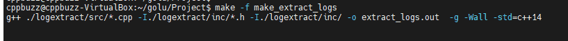 how to build extract_log application to find logs