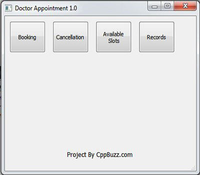 QT C++ Project on Doctor Appointment