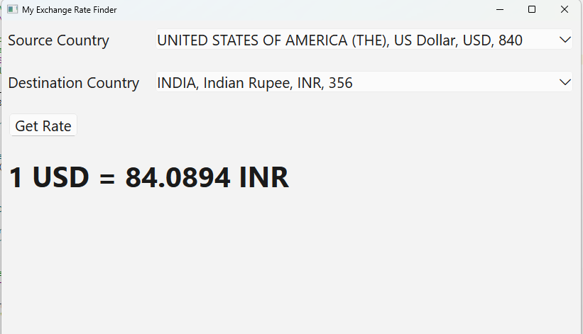 QT C++ Project on Exchange Rate